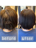 グロス(gloss) 【箕面豊中池田】髪質改善艶髪縮毛矯正ビフォーアフター