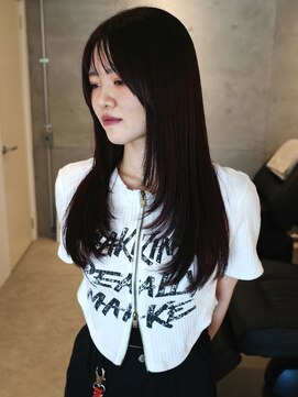 オンリー(ONLY.) レイヤーカット×ワインレッドカラー yukari