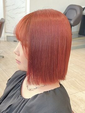 ジェイズグレイス(J's Grace) 大人可愛い☆オレンジレッドカラー(紫原美容室/鹿児島市美容室)