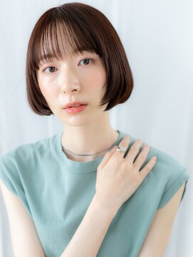 カバーヘア ブリス 北浦和(COVER HAIR bliss) モカブラウン丸みボブヘルシースタイル//北浦和20代30代40代