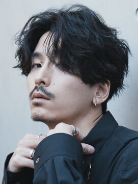 フィフス トウキョウ (fifth TOKYO) 渋谷シャドウパーマメンズカットセンターパートウルフマッシュ