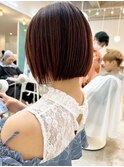 20代30代40代50代ショートボブ大人ボブウォームブラウン