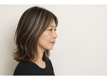 プラザヘアー 芦屋浜店の雰囲気（白髪ぼかしハイライトなどのカラーメニューも豊富です）