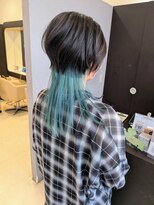ヘアショップエヌアンドエー 久喜 栗橋店(hairshop N&A)&nbsp;軽やかなレイヤーで魅せるブルーグラデーションヘア