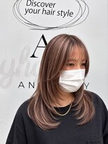 エニーハウ 川口駅東口(Hair & Make anyhow) ピンクベージュハイライト × ロングレイヤー