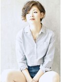 アシメ風ツーブロックショート