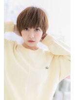 ミック ヘアアンドメイク アップ 駒込店(miq Hair&Make up)&nbsp;厚めバング小顔仕上げ☆暖色系カラーミニウルフショート
