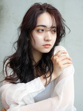 アルバム 池袋(ALBUM) 重めレイヤーカット_斜めバンググレージュカラーシルキー_99227