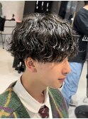 新潟メンズパーマ　波巻きパーマ　波巻きスパイラル
