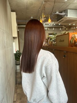 シアー(SHEER.) 髪質改善カラー×オレンジブラウン【表参道,青山,外苑前美容室】