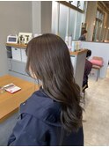 ブリーチなしの透明感カラー