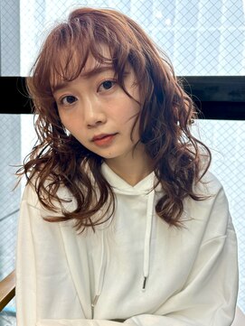 ガーデン 銀座(GARDEN) チェリーブラウン　デジタルパーマ　イメチェン　垢抜けヘア