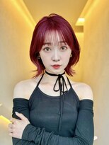 ルル 表参道(lulu.) 黒髪/ボブウルフ/ネビージュ/小顔/ワンレン