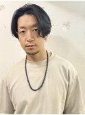 MEN’S HAIR/サーフカール/刈り上げセンターパート/恵比寿
