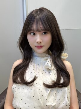 パルス ギンザ(PULSE ginza) 巻き髪レイヤー暗髪重め前髪