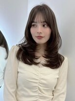 フォンズ(FONS)&nbsp;透明感グレージュカラー/ロングレイヤーワンカール/表参道/学割
