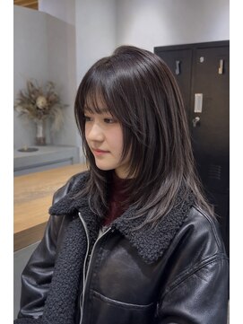 サロンドミルク 新百合ヶ丘店(salon de MiLK) レイヤーカットチョコレートブラウンラベンダーカラー新百合ヶ丘