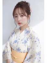 ネルケ 立川(nelke)&nbsp;立川浴衣ヘアセット韓国風ふんわりアップシースルーバング