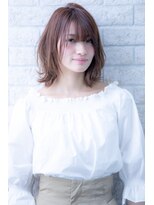 ヘアーアートシフォン 川口東口店(hair art chiffon)&nbsp;３Dカラー＆ジグザグバングのノットヘアでモードなミニマムボブ