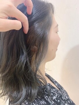 ネオヘアー 曳舟店(NEO Hair) 【イヤリングカラー】グレージュ×シースルーネイビー(曳舟)