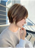 ミニウルフレイヤーカット顔周りカット前髪カットショート/大宮