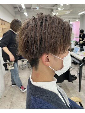 アジールヘア 所沢プロペ通り店(agir hair) 波打ちセンターパートツーブロックマッシュ
