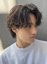 フィフス 渋谷(fifth) 渋谷シャドウパーマセンターパートウルフ波巻きスパイラルパーマ