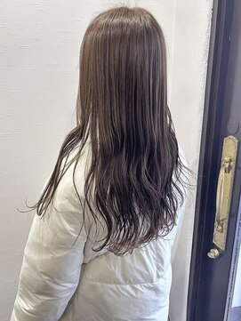 アルコイリスバイドールヘアー(ARCOIRIS by Dollhair) 透明感アッシュブラウンオリーブグレージュゆるふわスタイル都島