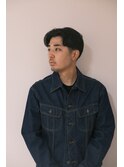 センターパート ツーブロック　ニュアンスパーマ 大阪