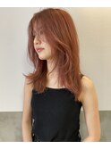 レイヤーカット 暖色カラー