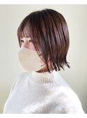 黒髪ボブルフネビージュ小顔ワンレンスペインカール