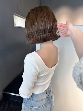 ヘアーエスクールシーユー 枚方T-SITE店(hair S.COEUR×Cu) コテ巻きbob/透明感カラー/枚方美容室／大阪美容室