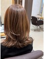 アグ ヘアー デュオ 北見三輪店(Agu hair duo)&nbsp;くびれレイヤー×ミルクティーハイライト