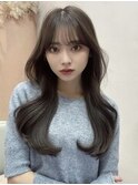 #68/韓国/韓国風/レイヤーカット/後れ毛/くびれヘア/前髪/表参道
