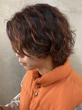 パティオン(PATIONN) オレンジハイライト×ウェーブミディアム