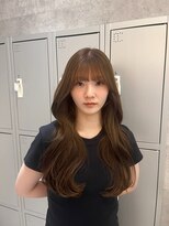 エヌ 大阪梅田店(enu)&nbsp;ブラウンベージュ×ナチュラルレイヤーカット