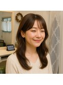 ナチュラル可愛いミディアム