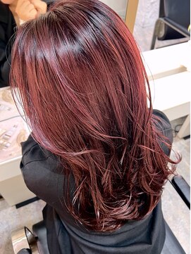 ブレンド 渋谷(BLend) ハイライトミディアムヘア暗めカラーオリーブグレー