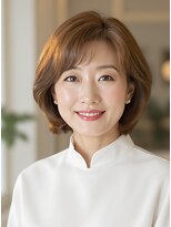 ブロッサム 上尾店(Blossom) 30代40代◎冬のひし形ハイライト大人ショートボブ艶髪+透明感