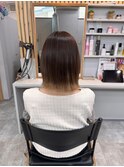 縮毛矯正×グラデーションカラー×切りっぱなしボブ