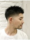 ソフトボウズスキンフェードスパイキーショートスタイル