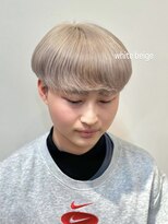 コンクス(CONKS) ブリーチ2回~儚げホワイトベージュブリーチカラー20代