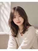 ミディアム×大人可愛いひし形シルエット×モカグレージュ
