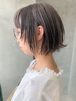 テトヘアー(teto hair)&nbsp;グレージュ、ボブウルフ、透け感カラー、外ハネボブ