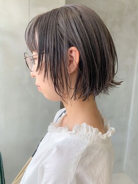 テトヘアー(teto hair) グレージュ、ボブウルフ、透け感カラー、外ハネボブ