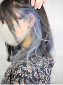 【.eer/ディア】インナーカラー×コバルトアッシュ/担当:中山