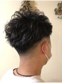 フェイドカット+パーマスタイル