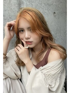 エミュ 天文館店(eMu) オレンジフェイスフレーミングとラテカラー♪