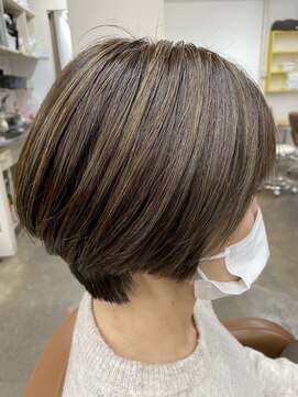 ベルクープス 天王寺店(Belle Coupes) 【BelleCoupes】大人ハイライト 白髪ぼかしアッシュグレージュ