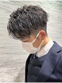 マスクに似合うビジネスニュアンスツイストスパイラル